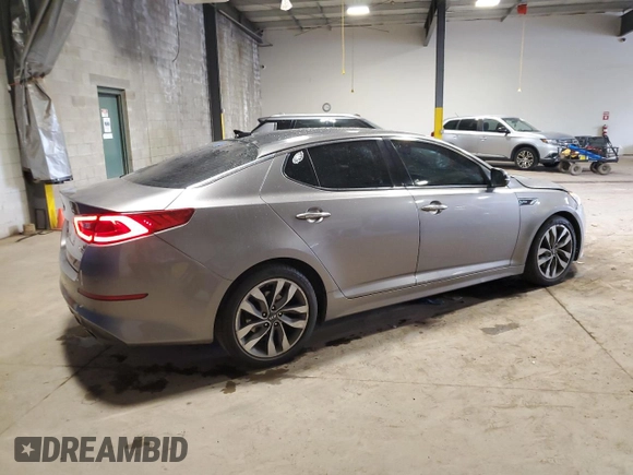 2015 Kia Optima SXL Turbo with VIN 5XXGR4A61FG431419, listed as a Copart auction lot 53949205 with 92,330 mi miles and Salvage title. Bid and sale history available at DreamBid. Image 3.