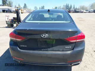2015 Hyundai Genesis 3.8L with VIN KMHGN4JE7FU071677, listed as a IAAI auction lot 42068198 with 144,271 mi miles. Bid and sale history available at carsss.com. Image 16.