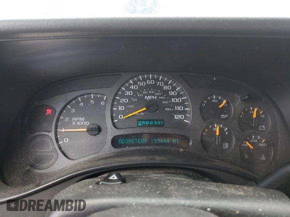 2003 Chevrolet Tahoe LS with VIN 1GNEK13ZX3R175556, listed as a Copart auction lot 50123875 with 193,444 mi miles and Salvage Title. Bid and sale history available at DreamBid. Image 9.