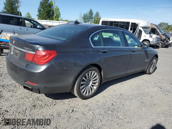 2011 BMW 7 Series 750Li xDrive with VIN WBAKC8C52BC432349, listed as a Copart auction lot 56072525 with 133,073 mi miles and Salvage title. Bid and sale history available at DreamBid. Image 3.