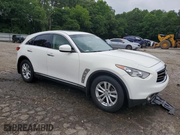 2013 Infiniti FX with VIN JN8CS1MWXDM173538, listed as a Copart auction lot 59340875 with 155,731 mi miles and Salvage title. Bid and sale history available at DreamBid. Image 4.