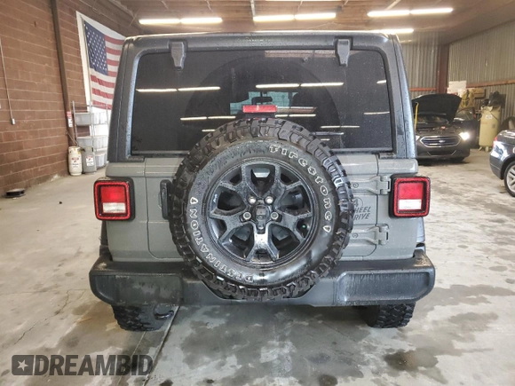 2020 Jeep Wrangler Unlimited Willys с VIN 1C4HJXDG0LW343859, выставлен на аукционе Copart как лот 47688805 с пробегом 73 264 миль миль и Списание • Salvage title. История ставок и продаж доступна на DreamBid. Изображение 6.