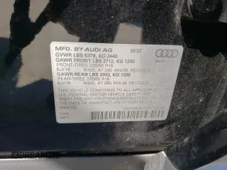 2022 Audi Q5 Premium with VIN WA1ABAFY0N2123790, listed as a Copart auction lot 51836824 with 27,745 mi miles and Salvage title. Bid and sale history available at DreamBid. Image 12.