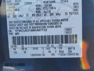 2008 Ford Escape XLT with VIN 1FMCU03198KA67732, listed as a Copart auction lot 56878455 with 105,619 mi miles and Salvage title. Bid and sale history available at DreamBid. Image 13.