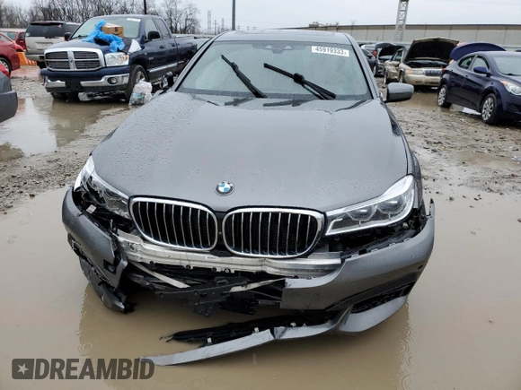 2017 BMW 7 Series 750i with VIN WBA7F0C33HGM22010, listed as a Copart auction lot 45919333 with 0 mi miles. Bid and sale history available at carsss.com. Image 5.