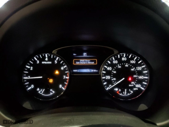 2017 Nissan Altima 2.5 SR with VIN 1N4AL3AP7HC261635, listed as a Copart auction lot 44928775 with 75,551 mi miles and Salvage Title. Bid and sale history available at carsss.com. Image 9.