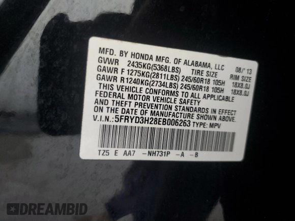 2014 Acura MDX with VIN 5FRYD3H28EB006263, listed as a Copart auction lot 51949765 with 118,777 mi miles and Salvage Title. Bid and sale history available at carsss.com. Image 15.