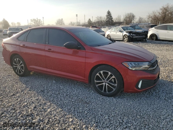 2024 Volkswagen Jetta Sport with VIN 3VWBM7BU7RM006830, listed as a Copart auction lot 48737215 with 15,083 mi miles and Salvage Title. Bid and sale history available at carsss.com. Image 4.