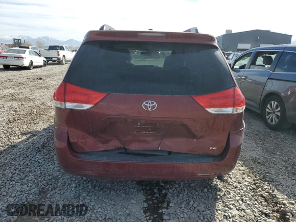 2012 Toyota Sienna LE AAS with VIN 5TDKK3DC5CS251140, listed as a Copart auction lot 50882805 with 219,401 mi miles and Salvage Title. Bid and sale history available at carsss.com. Image 6.