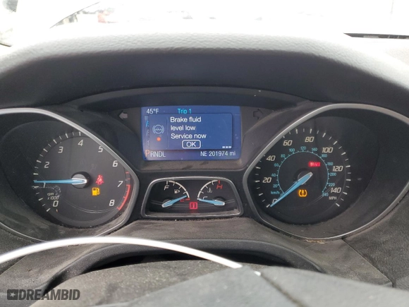 2014 Ford Focus SE with VIN 1FADP3F2XEL156792, listed as a Copart auction lot 43631425 with 201,974 mi miles and Salvage Title. Bid and sale history available at carsss.com. Image 9.