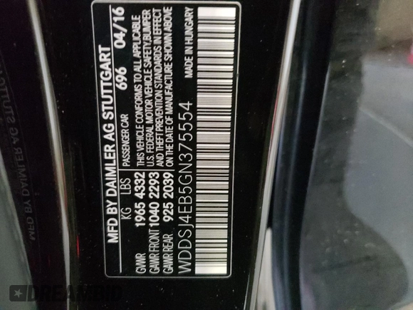 2016 Mercedes-Benz CLA with VIN WDDSJ4EB5GN375554, listed as a Copart auction lot 48979023 with 113,733 mi miles. Bid and sale history available at carsss.com. Image 12.