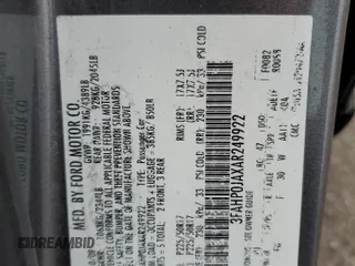 2010 Ford Fusion SEL with VIN 3FAHP0JAXAR249922, listed as a Copart auction lot 51910955 with 216,865 mi miles and Salvage Title. Bid and sale history available at carsss.com. Image 14.