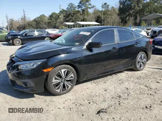 2018 Honda Civic EX-L z VIN JHMFC1F80JX000592, wystawiony jako Copart lot #48801005 z przebiegiem 80 411 mil mil oraz Szkoda całkowita • Salvage title. Historia ofert i sprzedaży dostępna na DreamBid. Obrazek 1.