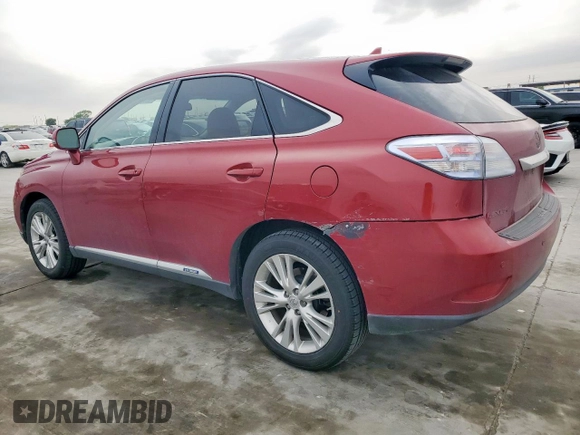 2010 Lexus RX 450h with VIN JTJZB1BA8A2000148, listed as a Copart auction lot 50135795 with 181,223 mi miles and Salvage title. Bid and sale history available at DreamBid. Image 2.