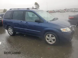 2003 Mazda MPV LX with VIN JM3LW28J730370748, listed as a Copart auction lot 45080795 with 185,696 mi miles and Clean Title. Bid and sale history available at carsss.com. Image 4.