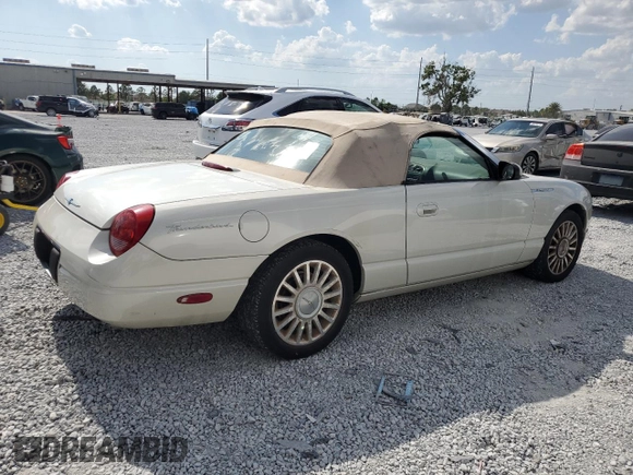 2005 Ford Thunderbird 50th Anniversary with VIN 1FAHP69A55Y107329, listed as a Copart auction lot 54962955 with 69,875 mi miles and Clean Title. Bid and sale history available at DreamBid. Image 3.