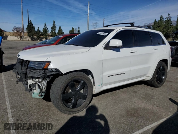 2015 Jeep Grand Cherokee Overland with VIN 1C4RJFCM5FC146181, listed as a Copart auction lot 47127815 with 93,566 mi miles and Salvage title. Bid and sale history available at DreamBid. Image 1.