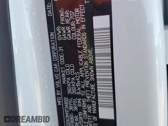2021 Volvo XC90 Momentum z VIN YV4102CK2M1734892, wystawiony jako Copart lot #87356004 z przebiegiem 47 207 mil mil oraz Szkoda całkowita • Salvage title. Historia ofert i sprzedaży dostępna na DreamBid. Obrazek 12.
