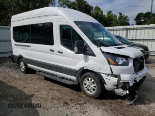 2023 Ford Transit Passenger XL with VIN 1FBAX2X86PKB35851, listed as a Copart auction lot 71126324 with 8,402 mi miles and Salvage Title. Bid and sale history available at DreamBid. Image 4.