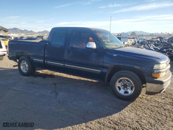 2002 Chevrolet Silverado 1500 LS with VIN 2GCEC19WX21224202, listed as a Copart auction lot 87909115 with 154,583 mi miles and Salvage Title. Bid and sale history available at carsss.com. Image 4.