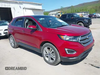 2015 Ford Edge Titanium z VIN 2FMTK4K85FBB78877, wystawiony jako IAAI lot #42148902 z przebiegiem 90 271 mil mil oraz . Historia ofert i sprzedaży dostępna na DreamBid. Obrazek 1.