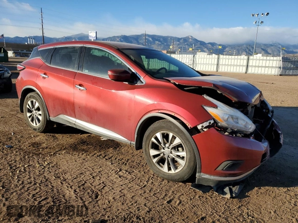 2017 Nissan Murano S with VIN 5N1AZ2MH4HN157353, listed as a Copart auction lot 86560284 with 46,234 mi miles and Salvage Title. Bid and sale history available at DreamBid. Image 4.