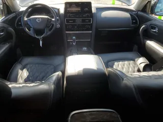 2024 Nissan Armada Platinum with VIN JN8AY2DB9R9853224, listed as a Copart auction lot 43420655 with 17,707 mi miles and Salvage Title. Bid and sale history available at carsss.com. Image 8.