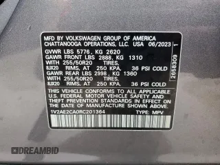 2024 Volkswagen Atlas SEL R-Line with VIN 1V2AE2CA0RC201364, listed as a Copart auction lot 59367255 with 13,638 mi miles and Salvage title. Bid and sale history available at DreamBid. Image 13.