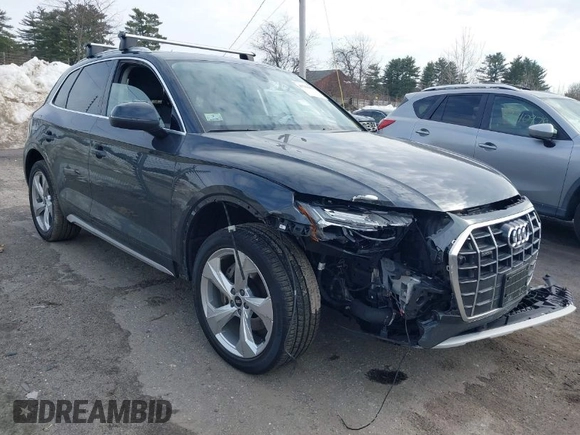 2021 Audi Q5 Prestige with VIN WA1CAAFY5M2050748, listed as a IAAI auction lot 41704470 with 55,162 mi miles. Bid and sale history available at carsss.com. Image 1.
