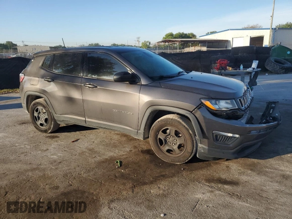 2018 Jeep Compass Sport with VIN 3C4NJCAB4JT411653, listed as a Copart auction lot 50566965 with 142,049 mi miles and Salvage Title. Bid and sale history available at carsss.com. Image 4.
