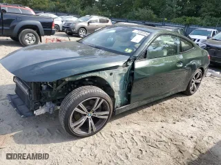 2021 BMW 4 Series 430i xDrive with VIN WBA73AP01MCG39963, listed as a Copart auction lot 71207314 with 58,983 mi miles and Salvage Title. Bid and sale history available at carsss.com. Image 1.