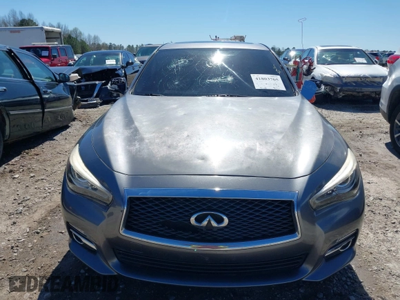 2015 Infiniti Q50 with VIN JN1BV7AR2FM423781, listed as a IAAI auction lot 41803765 with 72,623 mi miles. Bid and sale history available at carsss.com. Image 18.