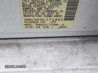 2017 Nissan Altima SR z VIN 1N4AL3AP3HC271465, wystawiony jako IAAI lot #42716097 z przebiegiem 159 349 mil mil oraz . Historia ofert i sprzedaży dostępna na DreamBid. Obrazek 9.