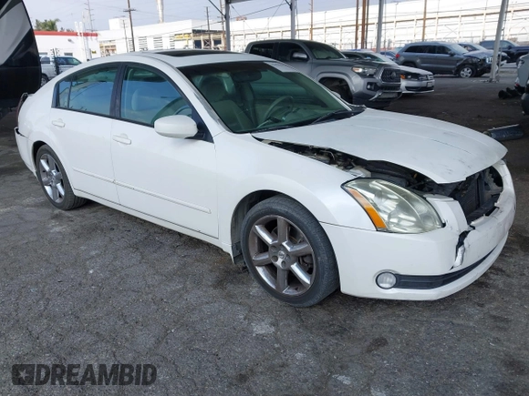 2005 Nissan Maxima 3.5 SL with VIN 1N4BA41E45C859174, listed as a IAAI auction lot 41454102 with 196,770 mi miles. Bid and sale history available at carsss.com. Image 1.