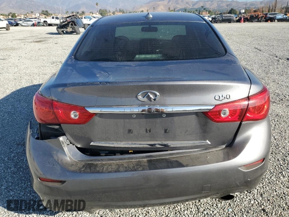 2014 Infiniti Q50 Premium with VIN JN1BV7AP3EM690697, listed as a Copart auction lot 87107684 with 82,862 mi miles and Salvage Title. Bid and sale history available at carsss.com. Image 6.
