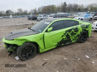 2019 Dodge Charger Scat Pack z VIN 2C3CDXGJ4KH662773, wystawiony jako Copart lot #53092825 z przebiegiem 55 644 mil mil oraz Szkoda całkowita • Salvage title. Historia ofert i sprzedaży dostępna na DreamBid. Obrazek 1.