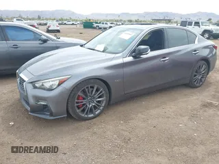 2019 Infiniti Q50 RED SPORT 400 with VIN JN1FV7AP0KM760153, listed as a IAAI auction lot 41895981 with 62,070 mi miles. Bid and sale history available at carsss.com. Image 17.