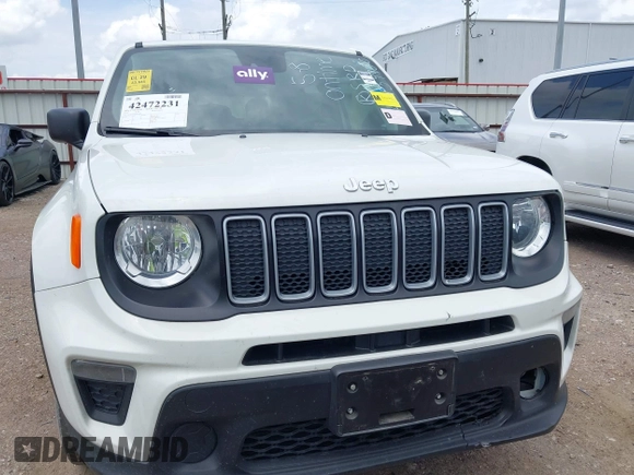 2023 Jeep Renegade Upland with VIN ZACNJDB14PPP59980, listed as a IAAI auction lot 42472231 with 33,636 mi miles and . Bid and sale history available at DreamBid. Image 12.
