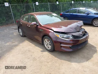 2018 Kia Optima LX with VIN 5XXGT4L36JG185545, listed as a IAAI auction lot 42434301 with 118,303 mi miles and . Bid and sale history available at DreamBid. Image 1.