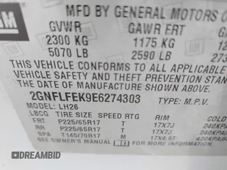 2014 Chevrolet Equinox LT z VIN 2GNFLFEK9E6274303, wystawiony jako IAAI lot #42177850 z przebiegiem 138 229 mil mil oraz . Historia ofert i sprzedaży dostępna na DreamBid. Obrazek 9.