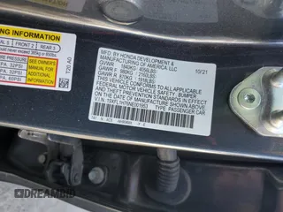 2022 Honda Civic EX-L z VIN 19XFL1H76NE001953, wystawiony jako Copart lot #50434255 z przebiegiem 43 044 mil mil oraz Szkoda całkowita • Salvage title. Historia ofert i sprzedaży dostępna na DreamBid. Obrazek 14.
