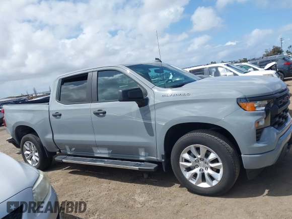 2024 Chevrolet Silverado 1500 Custom with VIN 3GCPABEK5RG299107, listed as a IAAI auction lot 41916571 with 12,629 mi miles and . Bid and sale history available at DreamBid. Image 13.