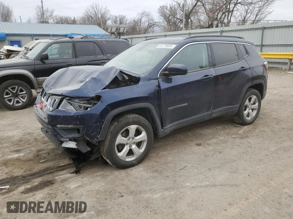 2018 Jeep Compass Latitude with VIN 3C4NJDBB6JT138932, listed as a Copart auction lot 44770095 with 109,540 mi miles and Salvage Title. Bid and sale history available at DreamBid. Image 1.