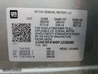 2023 Chevrolet Traverse LS with VIN 1GNERFKW9PJ236089, listed as a Copart auction lot 46489225 with 48,156 mi miles and Salvage Title. Bid and sale history available at carsss.com. Image 13.
