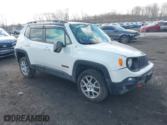 2021 Jeep Renegade Trailhawk with VIN ZACNJDC12MPM92624, listed as a IAAI auction lot 41858453 with 90,596 mi miles and . Bid and sale history available at DreamBid. Image 1.