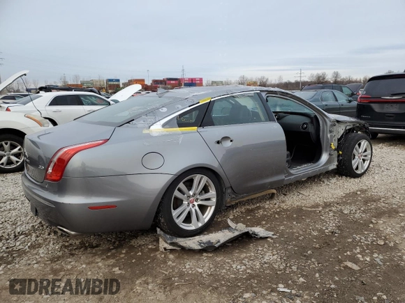 2015 Jaguar XJ with VIN SAJWA2GZ4F8V82350, listed as a Copart auction lot 83824414 with 47,767 mi miles and Salvage Title. Bid and sale history available at carsss.com. Image 3.