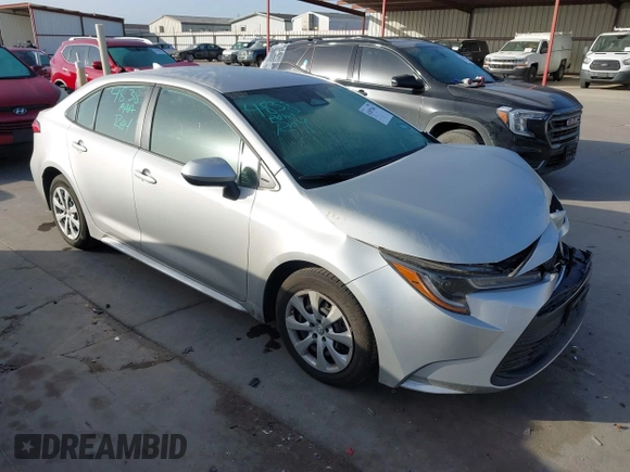 2025 Toyota Corolla LE with VIN 5YFB4MDE0SP235047, listed as a IAAI auction lot 41857041 with 6,980 mi miles. Bid and sale history available at carsss.com. Image 1.