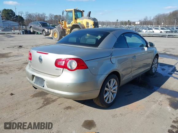 2007 Volkswagen Eos 2.0T with VIN WVWDA71F97V027690, listed as a IAAI auction lot 41625068 with 150,876 mi miles and . Bid and sale history available at DreamBid. Image 4.