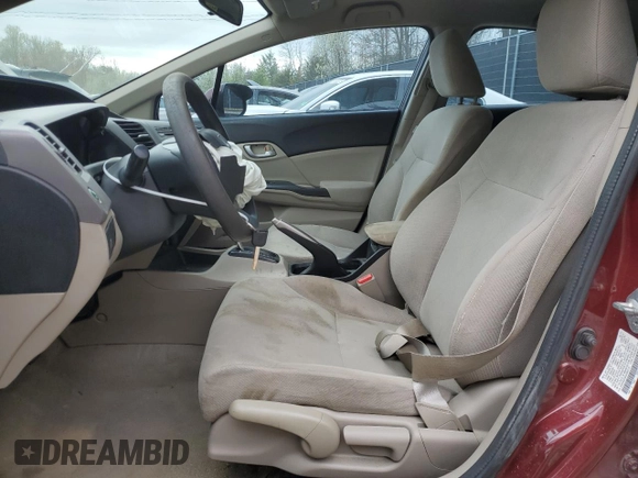 2012 Honda Civic LX with VIN 2HGFB2F56CH590113, listed as a Copart auction lot 51314825 with 168,156 mi miles and Salvage Title. Bid and sale history available at DreamBid. Image 7.
