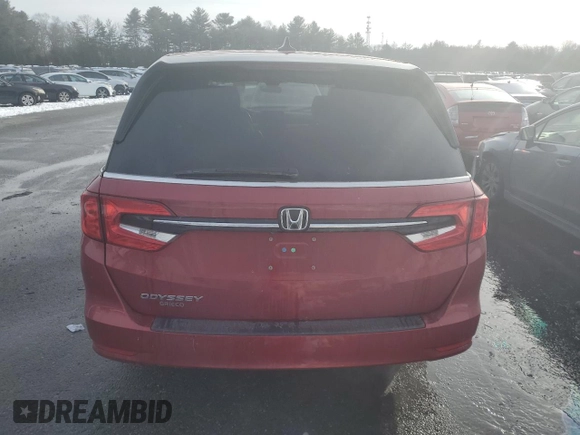 2022 Honda Odyssey EX-L with VIN 5FNRL6H72NB000481, listed as a Copart auction lot 43406015 with 43,353 mi miles and Salvage Title. Bid and sale history available at DreamBid. Image 6.